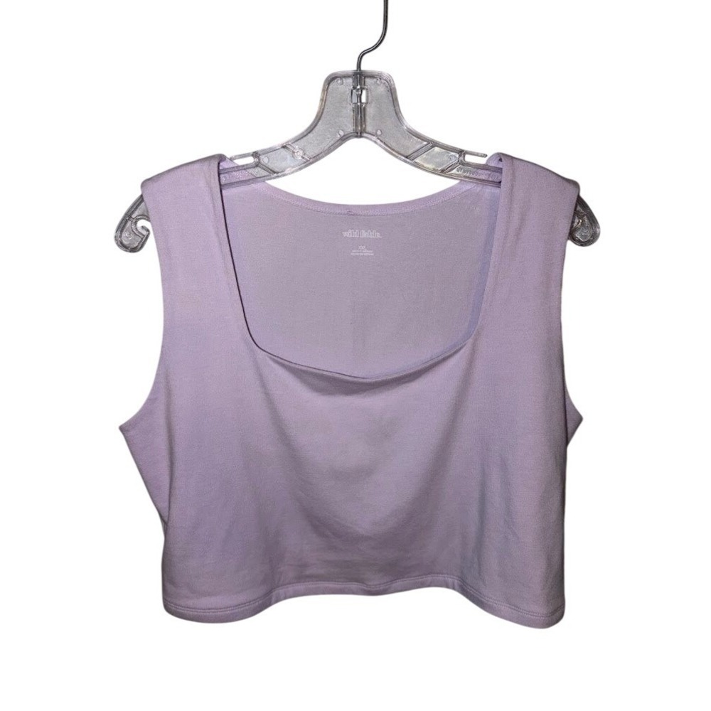 Wild Fable Womens XXL Lilac Purple Square Neck Cropped Tank Top Sleeveless Shirt